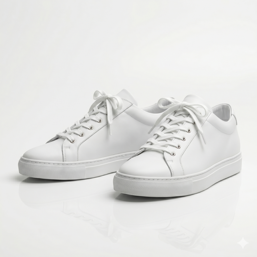 White Mercer Leather Sneakers