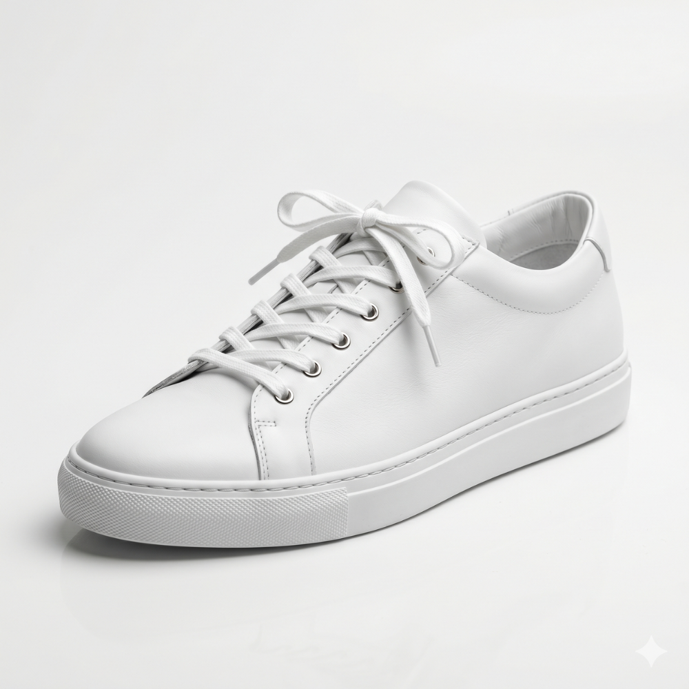 White Mercer Leather Sneakers