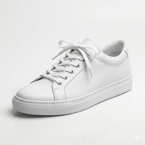 White Mercer Leather Sneakers