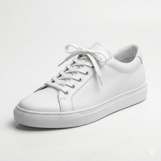 White Mercer Leather Sneakers