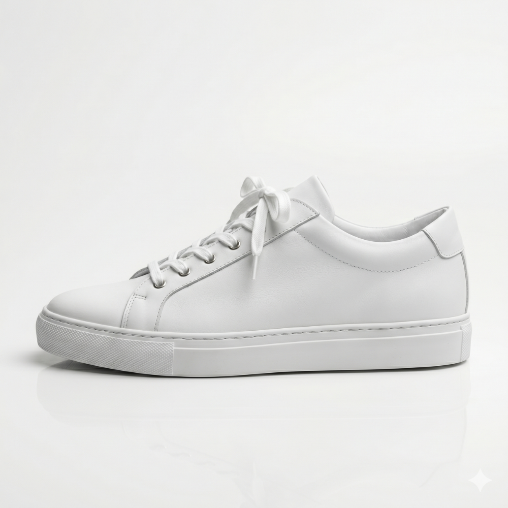 White Mercer Leather Sneakers