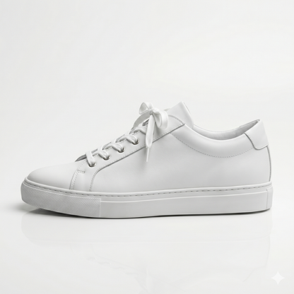 White Mercer Leather Sneakers
