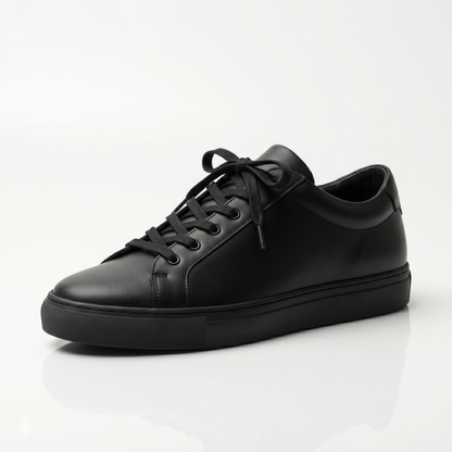 Black Mercer Leather Sneakers