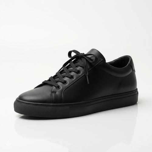 Black Mercer Leather Sneakers