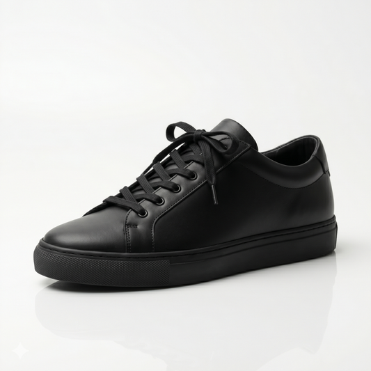 Black Mercer Leather Sneakers