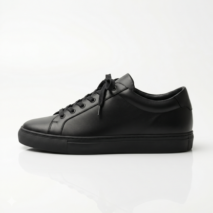 Black Mercer Leather Sneakers