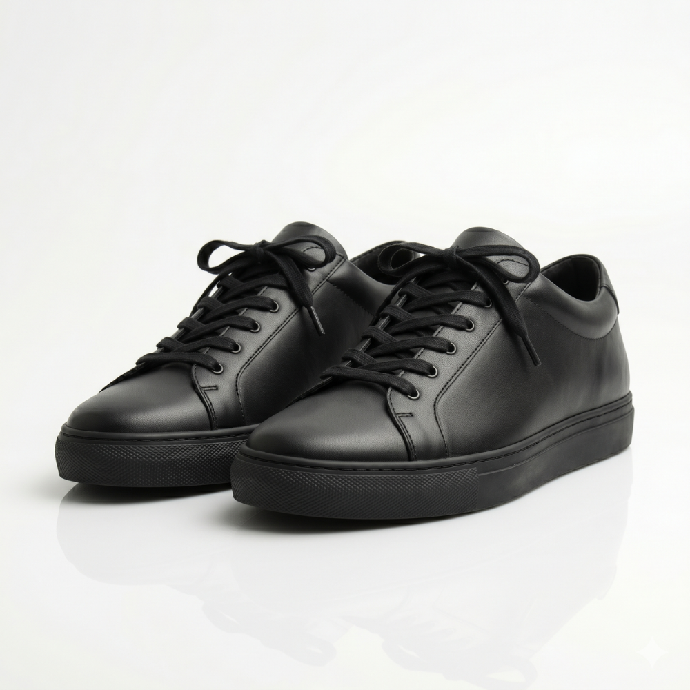 Black Mercer Leather Sneakers